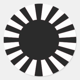 Japanische aufgehende Sonne-Flagge Runder Aufkleber