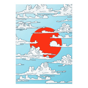 Japanische aufgehende Sonne Fotodruck