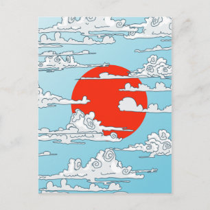Japanische aufgehende Sonne Postkarte