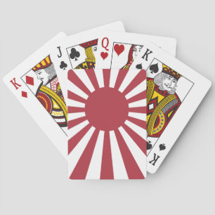 Japanische aufgehende Sonnenflagge, Edo bis WW2 Spielkarten