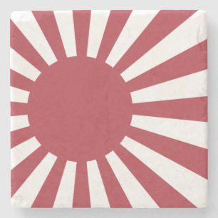 Japanische aufgehende Sonnenflagge, Edo bis WW2 Steinuntersetzer