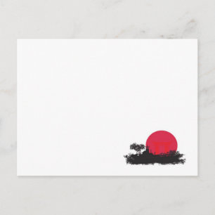 Japanische aufstrebende Sun Hochzeitsstimmung in s Postkarte