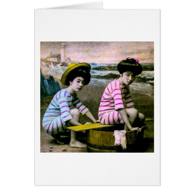 Japanische badenschönheits-Vintage Strand-Babys (Vorne)