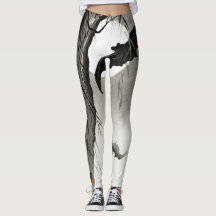 JAPANISCHE BAT DRUCKER DESIGNER LEGGINGS