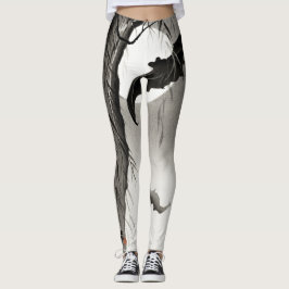 JAPANISCHE BAT DRUCKER DESIGNER LEGGINGS