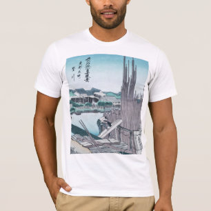 Japanische Bau-Holzarbeit Ukiyo-e durch Hokusai T-Shirt