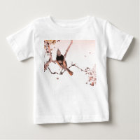 JAPANISCHE BIRD IN BAUM CUSTOM INITIAL MÄDCHEN