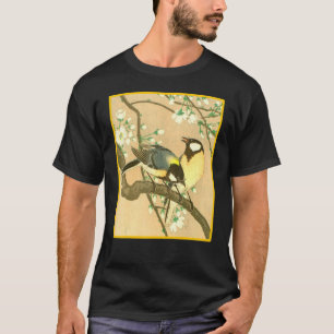 Japanische Birds Bäume Kirsche Blüten Japan Woodbl T-Shirt