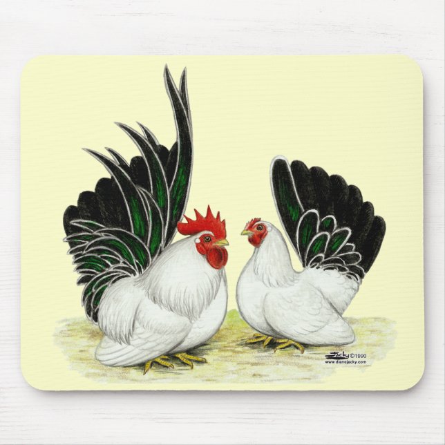 Japanische Blacktail Bantams Mousepad (Vorne)