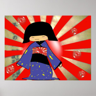 Japanische Blasen Poster