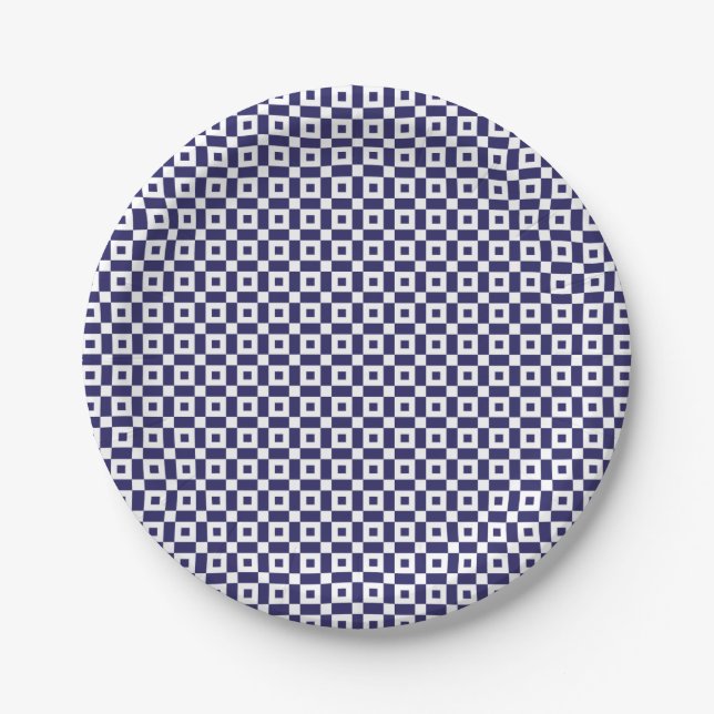 Japanische blaue Papierplatte Pappteller (Vorderseite)