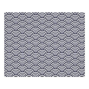 Japanische Blauwellen Seigaiha Sea Poster