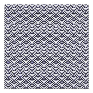 Japanische Blauwellen Seigaiha Sea Poster