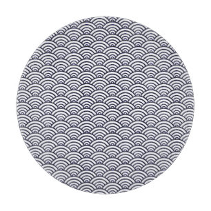 Japanische Blauwellen Seigaiha Sea Schneidebrett