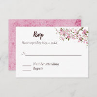 Japanische Blossom-Hochzeitsaktionskarte