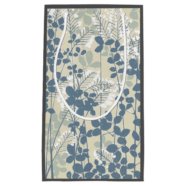 Japanische Blue Leaf-Blume Kleine Geschenktüte (Vorderseite)