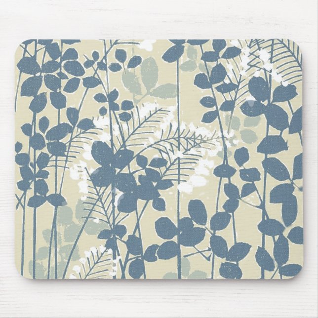 Japanische Blue Leaf-Blume Mousepad (Vorne)