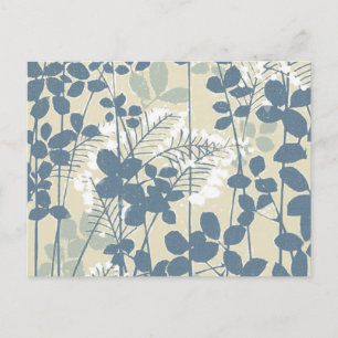 Japanische Blue Leaf-Blume Postkarte
