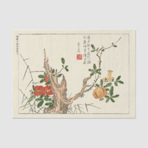 Japanische Blume für Dekoupage oder Geschenke Seidenpapier