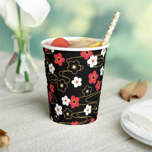 Japanische Blume Pappbecher