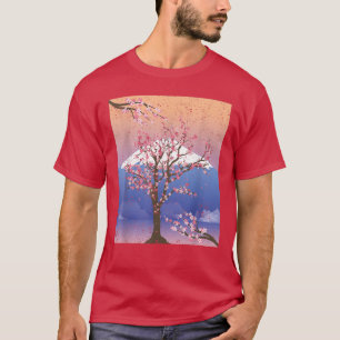Japanische Blume Rosa Sakura Tree Mountain Cherry T-Shirt
