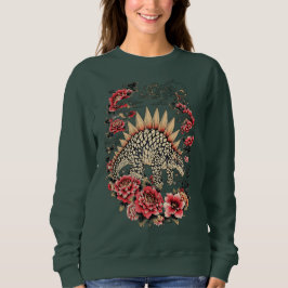 Japanische Blumen Stegosaurus Kunst Sweatshirt