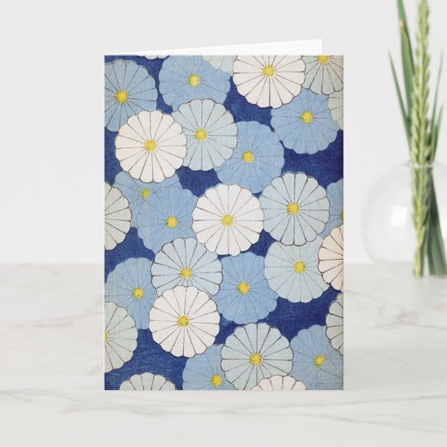 Japanische Blumengruß-Karte Karte (Vorderseite)