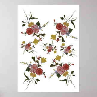Japanische Blumenkunst Poster
