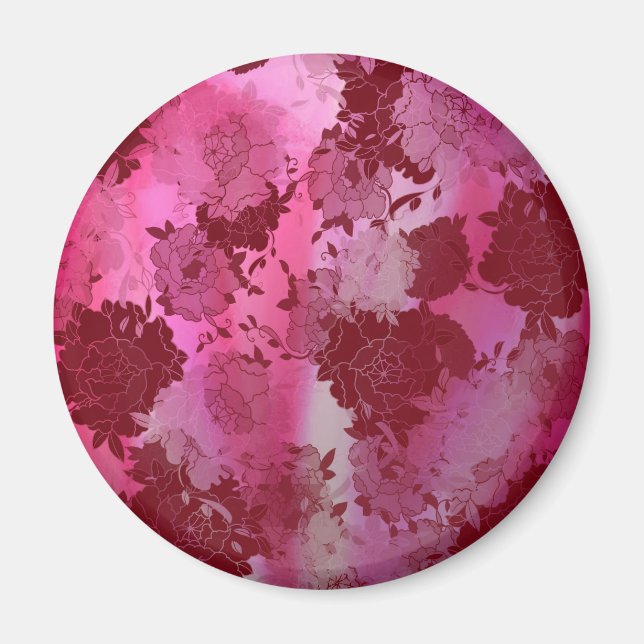 Japanische Blumenmuster. Magnet (Vorne)