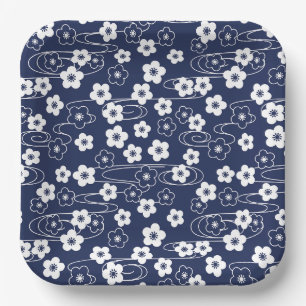 Japanische Blur Sakura Cherry Blossom Blume Pappteller