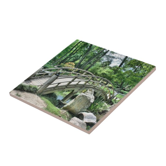 Japanische Bogenbrücke Fliese (Seite)