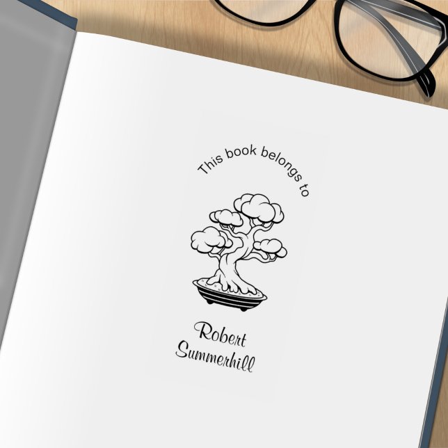 Japanische Bonsai Tree in einem Tray-Buchzeichen Gummistempel (Von Creator hochgeladen)