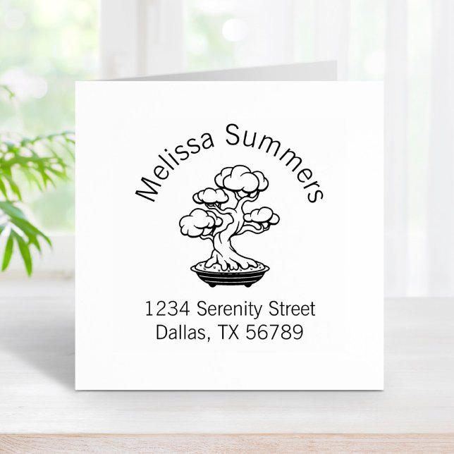 Japanische Bonsai Tree in einer Tray Arch-Adresse Gummistempel (Von Creator hochgeladen)