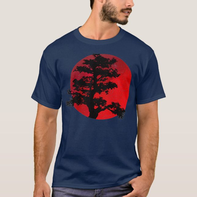 Japanische Bonsai Tree japanische Tradition Grafik T-Shirt (Vorderseite)