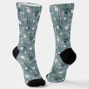 Japanische botanische Zen-Blume Socken