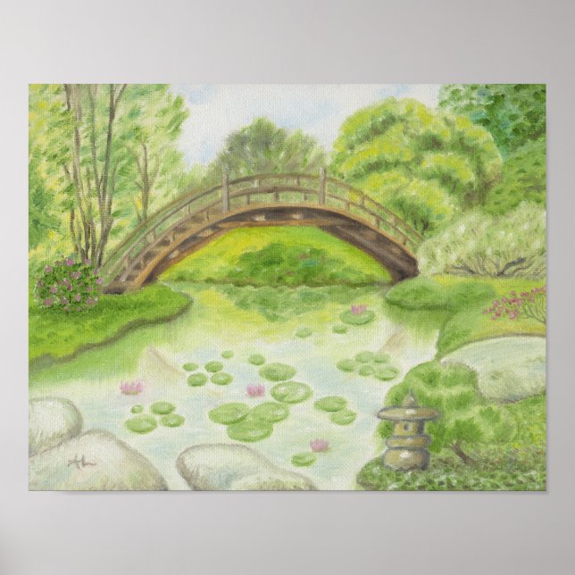 japanische Bridge Art Print Poster (Vorne)
