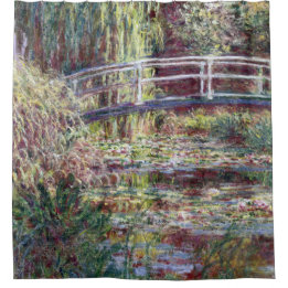 Japanische Bridge Symphonie in Rose Monet Fine Art Duschvorhang