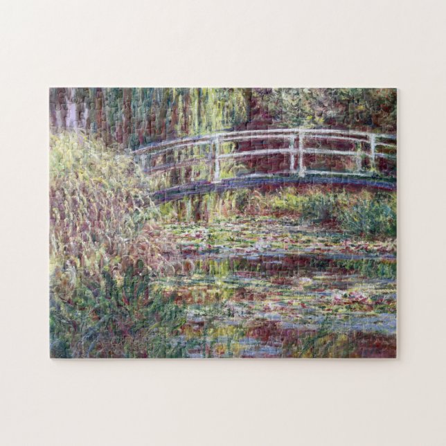 Japanische Bridge Symphonie in Rose Monet Fine Art Puzzle (Horizontal)