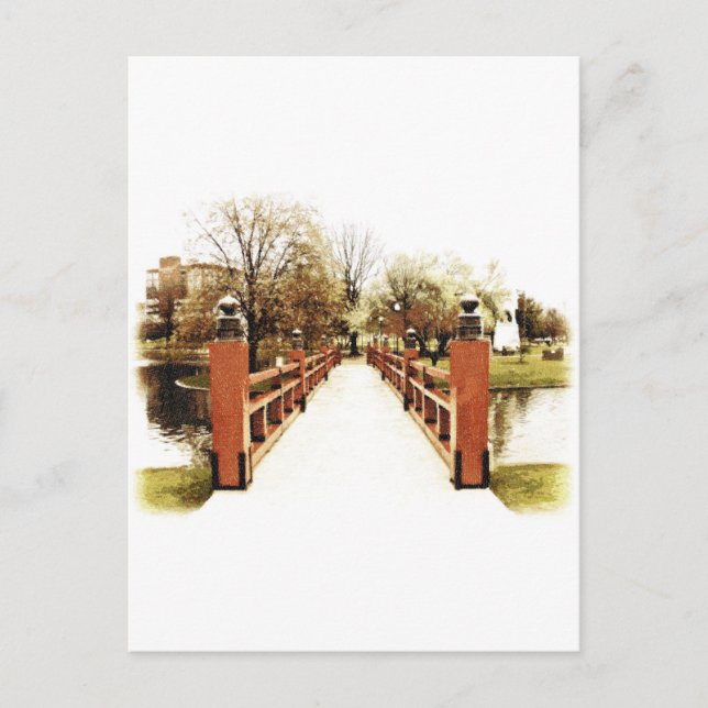 Japanische Brücke Huntsville, Alabama Postkarte (Vorderseite)