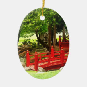 Japanische Brücke Keramikornament