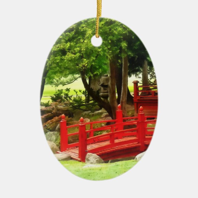 Japanische Brücke Keramikornament (Vorne)