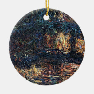 Japanische Brücke von Claude Monet, Vintage Kunst Keramikornament