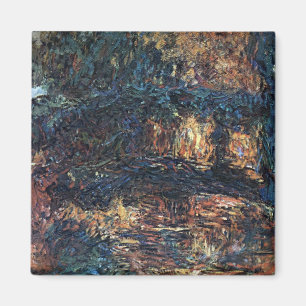 Japanische Brücke von Claude Monet, Vintage Kunst Magnet