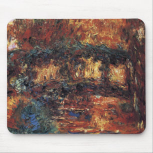 Japanische Brücke von Claude Monet, Vintage Kunst Mousepad