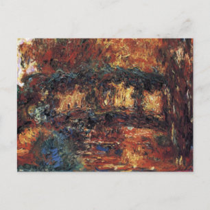 Japanische Brücke von Claude Monet, Vintage Kunst Postkarte