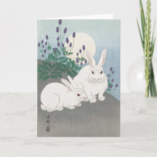 JAPANISCHE BUNNY AND MOON FOLGREETING CARD KARTE