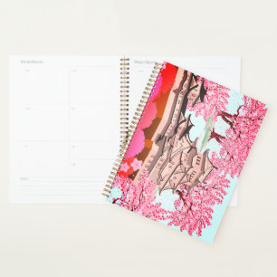Japanische Burg Sakura Burg Cherry Blossom Planer