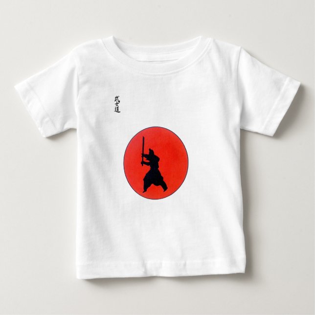 Japanische Bushido-Art des Kriegers Baby T-shirt (Vorderseite)