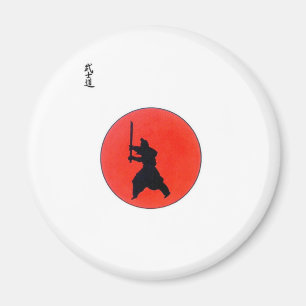 Japanische Bushido-Art des Kriegers Magnet
