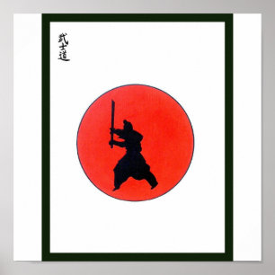 Japanische Bushido-Art des Kriegers Poster